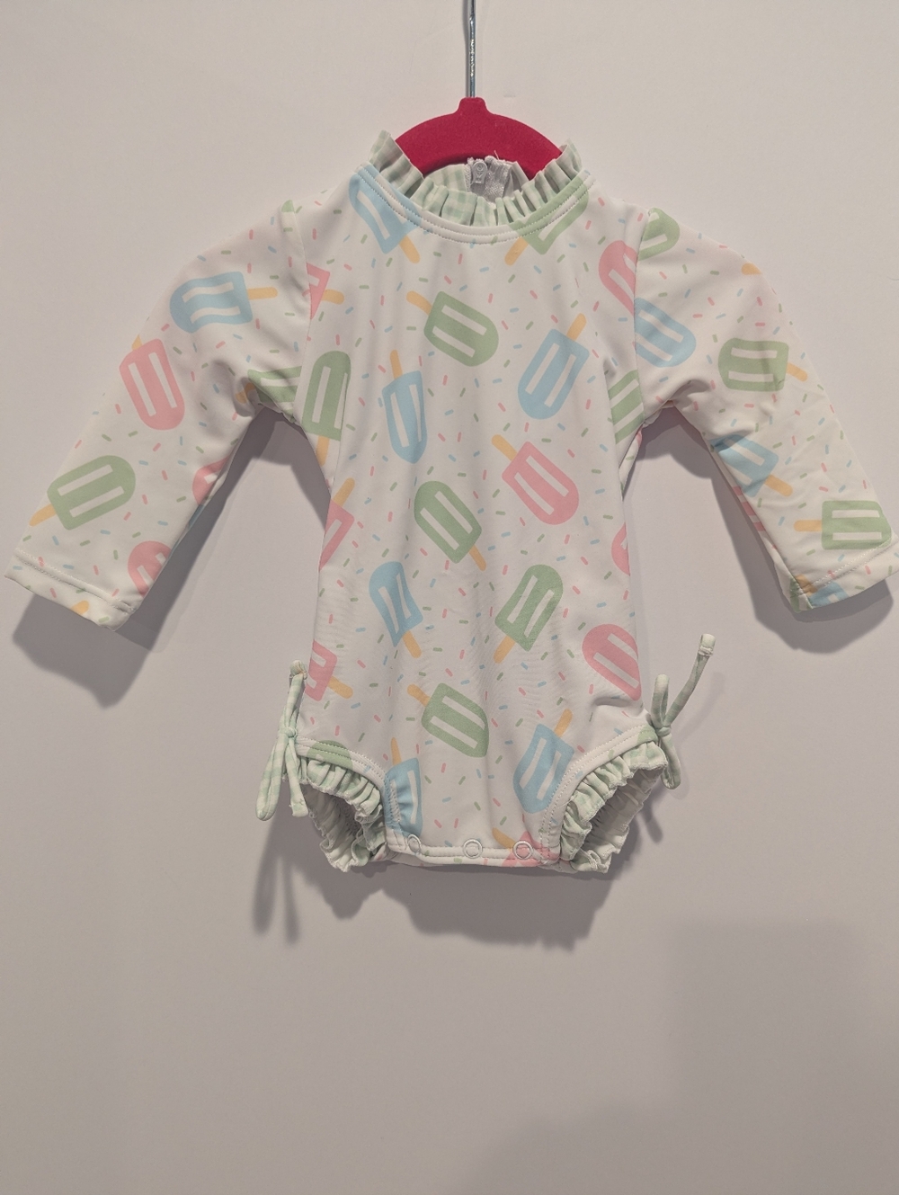 Stitchy Fish Rashguard Swimsuit - Pastel Popsicle Print - NWOT